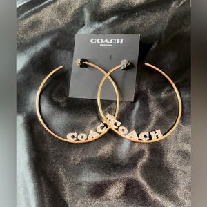 Coach hoop earrings